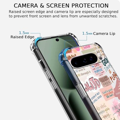 Case for Google Pixel 10 Pro XL with Christian Design,Jesus Bible Verse Collage,Clear Slim Soft TPU Bumper Phone Cover,6.8"(Christian,P10XL) in Saudi Arabia