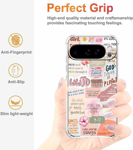 Case for Google Pixel 10 Pro XL with Christian Design,Jesus Bible Verse Collage,Clear Slim Soft TPU Bumper Phone Cover,6.8"(Christian,P10XL) in Saudi Arabia