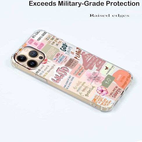 حافظة لهاتف iPhone 13 Pro بتصميم مسيحي، نمط مجمعة لآية الكتاب المقدس للرجال والنساء، حافظة شفافة نحيفة من مادة TPU الناعمة، 6.1 بوصة (كريستيان، 13pro) in Kuwait