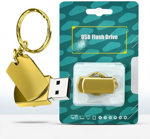 64GB USB 2.0 Flash Drive Thumb Drive for Laptop PC Computer, Portable Memory Stick for Data Storage Backup, Swivel Design USB Storage Flash Drive with Keychain, Silver in Saudi Arabia