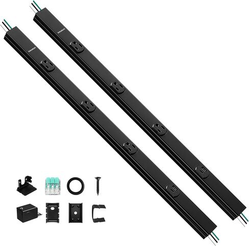 SURAIELEC 24 in Hardwired Under Cabinet Power Strip with USB-A & USB-C, 3 TR Outlets, Custom Length Plug Molding Under Cabinet, Seamless Outlet Strip for Kitchen Cabinets, Workshop, ETL Listed, White in Saudi Arabia