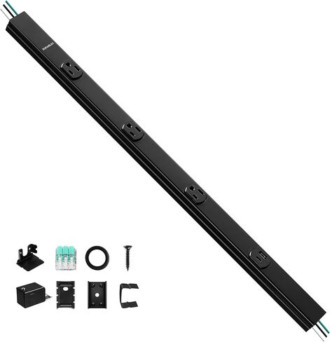 SURAIELEC 24 in Hardwired Under Cabinet Power Strip with USB-A & USB-C, 3 TR Outlets, Custom Length Plug Molding Under Cabinet, Seamless Outlet Strip for Kitchen Cabinets, Workshop, ETL Listed, White in Saudi Arabia