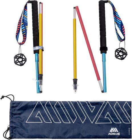 AONIJIE Collapsible Trekking Poles 2-Pack Walking Hiking Sticks for Running in Kuwait
