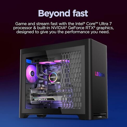 Lenovo Legion Tower 5i Gen 10 Gaming Desktop PC, Intel Core Ultra 7 265F, NVIDIA GeForce RTX 5070 16GB GDDR7, 32 GB DDR5 5600MHz, 2 TB SSD, Windows 11 Pro, 3 Months of PC GamePass, Accessories in Saudi Arabia