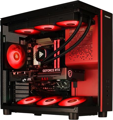 STORMCRAFT Phantom RTX 5080, AMD Ryzen 7 9800X3D, 32GB DDR5 RAM 6000MHz, 2TB NVMe Gen4 SSD, B850 Chipset 850w PSU 360mm AIO, Win 11 Home, RGB Keyboard Mouse, WiFi BT HDMI AI Prebuilt Gaming Desktop PC in Saudi Arabia