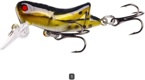 Fishing Lure 6 Cricket Topwater Crankbait for Freshwater Saltwater Bass Trout Perch Bream Bluegill Crappie By West Fork Woods and Waters LLC in Saudi Arabia