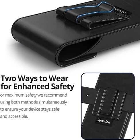 Stronden Magnetic Closure Holster for Samsung Galaxy S26 Ultra, S25 Ultra, S24 Ultra, S23 Ultra, S22 Ultra, S21 Ultra, S20 Ultra - Leather Belt Case Premium Pouch (Fits Slim/Regular Case) in Saudi Arabia