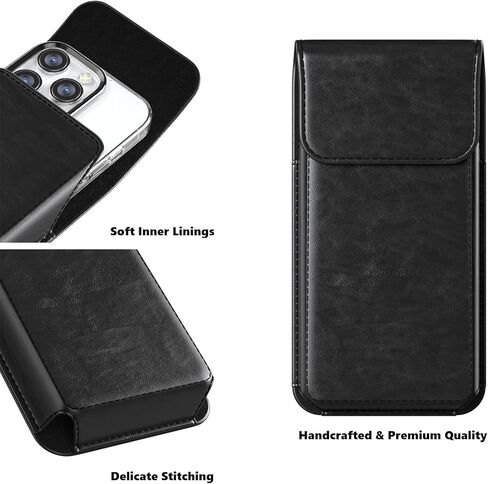 Stronden Magnetic Closure Holster for Samsung Galaxy S26 Ultra, S25 Ultra, S24 Ultra, S23 Ultra, S22 Ultra, S21 Ultra, S20 Ultra - Leather Belt Case Premium Pouch (Fits Slim/Regular Case) in Saudi Arabia