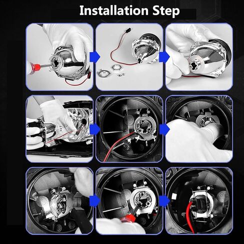 عدسة بروجيكتور صغيرة مقاس 2.5 بوصة LHD Bixenon مع أغطية كروم فضية مقاس 2.5 بوصة، وظيفة شعاع عالية/منخفضة Mini H1 مناسبة عالميًا لدراجة نارية H1 H4 H7 in Kuwait