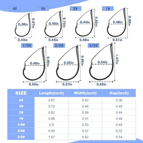 Small Weedless Wacky Rig Hooks - Fish Circle Hook for Wacky Worm & Neko Rig Fishing - 25 Pack Saltwater & Freshwater Bass Hooks in Kuwait