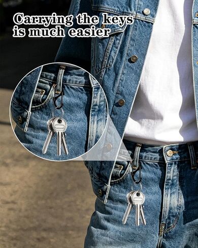 20PCS Anti Theft Zipper Clips for Backpack Luggage Purse Keychain, Mini Carabiner Clip, Dual Sided Spring Snap Hooks, Ideal for Outdoor Camping Hiking Travel Accessories in Saudi Arabia