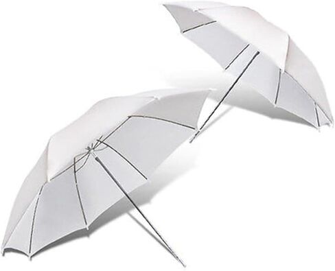 DOITOOL 2pcs Photography Light Umbrella with Metal Translucent Flash Umbrellas for Strobe Lighting and Video Shooting Easy Setup for Natural Photos in Saudi Arabia