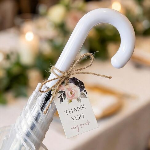 46 Inch Clear Dome Umbrella (2 Pcs), Windproof Bubble Umbrellas with Fiberglass Ribs for Wedding, Transparent Rain Umbrella with Matching Cards for Bridal Party in Saudi Arabia