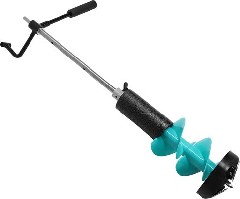 Asixxsix Electric Ice Auger, 18in 6in Lightweight Nylon Corless Ice Auger, Fishing Drill with Universal Adapter Water Float Design Vane/Wing Guards for Shallow Water in Saudi Arabia