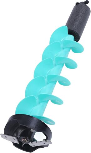 Asixxsix Electric Ice Auger, 28 Inch 6 Inch Diameter Ice Fishing Auger, Electric for Cordless Drill with Steel Blades Universal Adapter for Fishing in Saudi Arabia