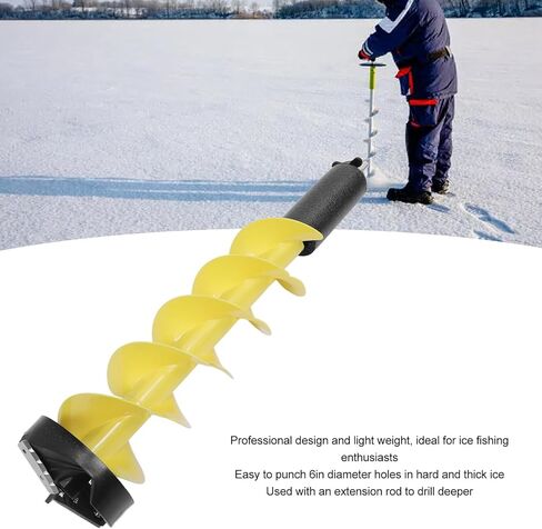 VBESTLIFE Ice Fishing Electric Ice Auger Impact Nylon Universal Adapter with Incisive Vane/Wing Material for Fishing Enthusiasts in Saudi Arabia
