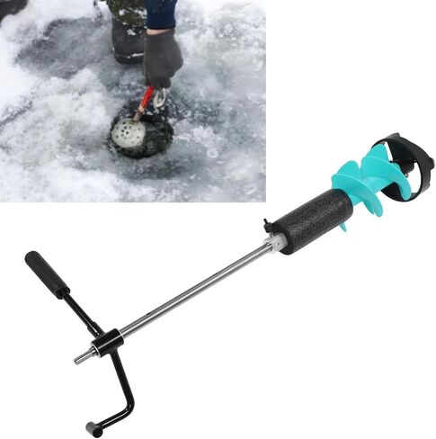 Electric Ice Fishing Auger Lightweight Nylon Corless with 50cm and Positioning Drill for Shallow Water Fishing Aluminum Alloy Hard Steel Construction in Saudi Arabia