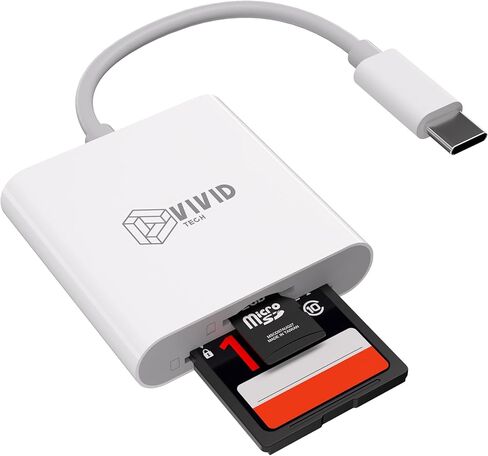 USB C Card Reader, High Speed USB 3.0 Dual Slot SD/TF Micro SD Adapter, 5Gbps Data Transfer for iPhone 17/16/15 Pro Max, iPad Pro/Air, MacBook M4/M3, GoPro, Dash Cam, Android & PC in Saudi Arabia