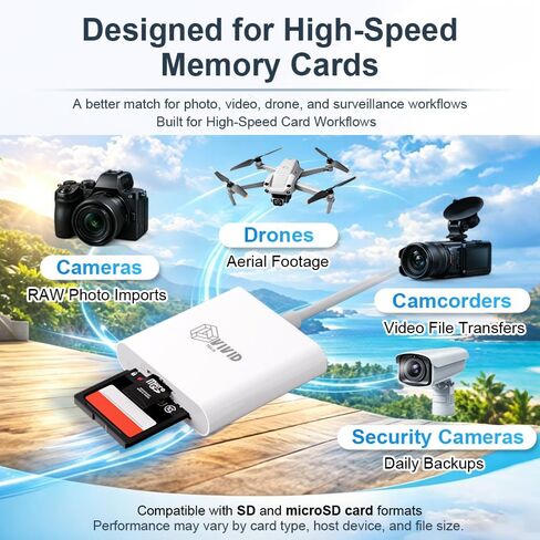 USB C Card Reader, High Speed USB 3.0 Dual Slot SD/TF Micro SD Adapter, 5Gbps Data Transfer for iPhone 17/16/15 Pro Max, iPad Pro/Air, MacBook M4/M3, GoPro, Dash Cam, Android & PC in Saudi Arabia
