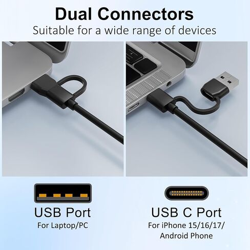 7 in 2 SIM Card Adapter, USB-C/USB-A Military CAC Smart Card Reader, SD/TF/SIM/PIV/M2/IC/ID/MS Pro Duo Memory Card Reader for iPhone 17 16 15/iPad/Windows/Mac/Linux in Saudi Arabia