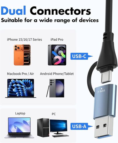 قارئ بطاقات CFast - محول بطاقات USB 3.0 بسرعة 5 جيجابت في الثانية 6 في 1 CFast/CF/SD/TF/MS/XD، قراءة متزامنة 6 بطاقات، محول بطاقة الألومنيوم CFast 2.0/Memory Stick Pro Duo لهاتف iPhone 15/16/17، Android، MacBook، الكمبيوتر الشخصي in Kuwait