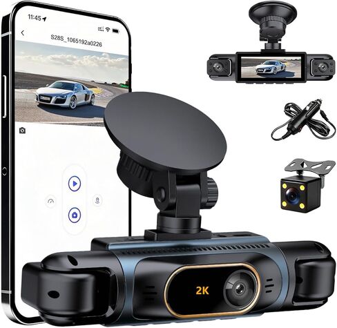 Car Camera Dash Cam Front and Rear Left Right, 4-Channel Video Recording WiFi Dashcam with Phone APP 360 Degree Car Security, HD 2K Car Dashboard Night Vision 24 Hours Parking Monitor G-Sensor in Saudi Arabia