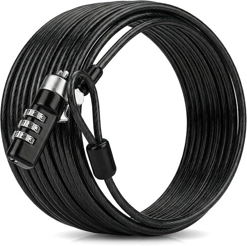 Laptop Lock Notebook Combination Lock Security Cable 4 Digit Password Protections and Theft Deterrent Suitable for 3 * 5mm Keyholes in Saudi Arabia