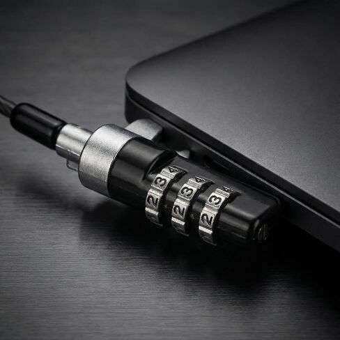 Laptop Lock Notebook Combination Lock Security Cable 4 Digit Password Protections and Theft Deterrent Suitable for 3 * 5mm Keyholes in Saudi Arabia