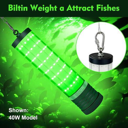 Green Blob Outdoors Rechargeable Underwater Fishing Light 10000mAh, IP68 Waterproof, 4.5 Hours Runtime, Fish Attractor for Snook, Bass, Crappie, Striper, Baitfish, Catfish for Docks and Boats in Saudi Arabia