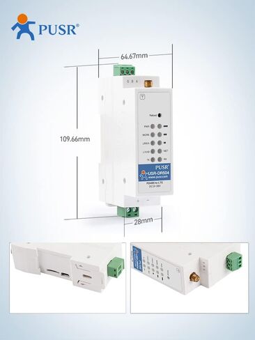 أجهزة المودم الخلوية العالمية Din Rail RS485 الصناعية GPS Gprs مع بطاقة Sim USR-DR504-G in Saudi Arabia