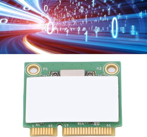 Yunseity WiFi 6 Wireless Card, MINI PCIe Bluetooth 5.3 Band 5400Mbps Laptop Network Adapter with Dual 8dBi Antennas, for 10 11 in Saudi Arabia