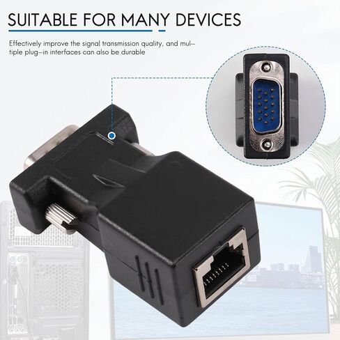 VGA Extender Male to LAN CAT5 CAT6 RJ45 Network Cable Adapter in Saudi Arabia