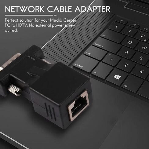 VGA Extender Male to LAN CAT5 CAT6 RJ45 Network Cable Adapter in Saudi Arabia