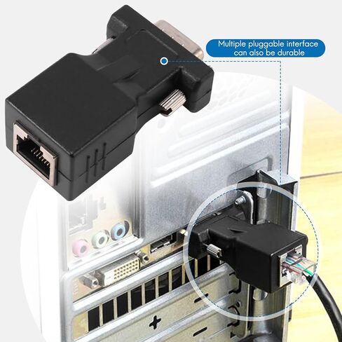 VGA Extender Male to LAN CAT5 CAT6 RJ45 Network Cable Adapter in Saudi Arabia