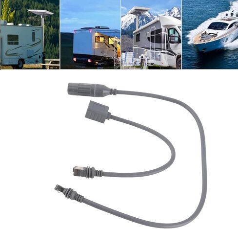 2pcs Satellite RJ45 Adapter, Rubber Copper Shielded Cable Adapter, 1200Mbps IP68 Proof with Plug and Play, Ideal for Gen3 Rectangular Satellite in Saudi Arabia