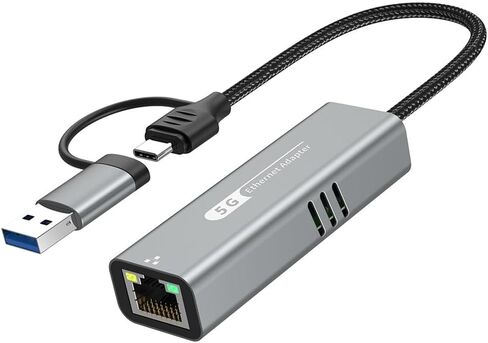 محول إيثرنت USB 3.2 إلى 5 جيجابت في الثانية RTL8157 5000 ميجابت في الثانية RJ45 محول شبكة لأجهزة الكمبيوتر المحمول يدعم 5G، 2.5G، 1G، 100Mbps in Saudi Arabia