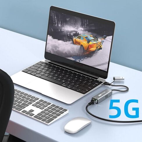 محول إيثرنت USB 3.2 إلى 5 جيجابت في الثانية RTL8157 5000 ميجابت في الثانية RJ45 محول شبكة لأجهزة الكمبيوتر المحمول يدعم 5G، 2.5G، 1G، 100Mbps in Saudi Arabia