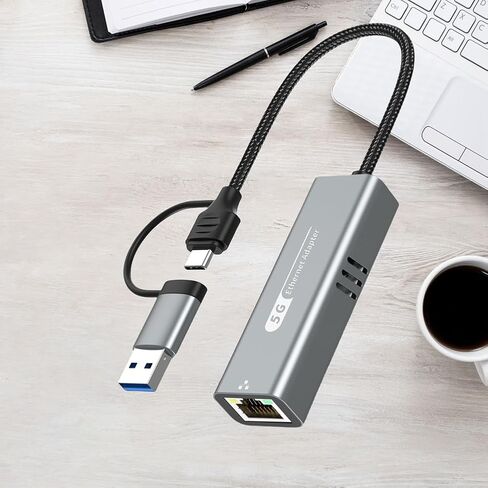 محول إيثرنت USB 3.2 إلى 5 جيجابت في الثانية RTL8157 5000 ميجابت في الثانية RJ45 محول شبكة لأجهزة الكمبيوتر المحمول يدعم 5G، 2.5G، 1G، 100Mbps in Saudi Arabia