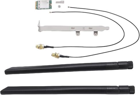 Cuifati WiFi 7 Wireless Card QCNCM865 5.8Gbps M.2 Network Adapter with 2.4G/5G/6GHz Triple Band 2x2 External Antennas 4K QAM for 11 in Saudi Arabia