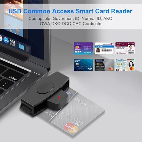 USB Type-C Smart Card Reader, Compatible with MacBook, Samsung, Huawei, Lenovo, Microsoft, Dell, Government ID Cards, CAC Cards in Saudi Arabia