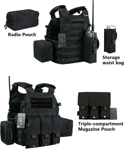 سترة تكتيكية لـ Airsoft وPaintball قابلة للتعديل ومرجحة للبالغين سترة قتالية لكرات الطلاء لنظام MOLLE المتين Chaleco Táctico للمشي لمسافات طويلة والصيد والتدريب والأنشطة الخارجية in Saudi Arabia