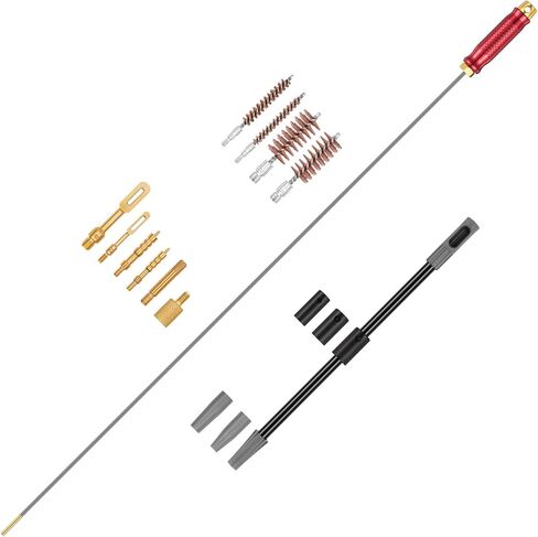 CVLIFE 36" Gun Cleaning Rod, Bore Guide for .22 to .50 Caliber Rifles, Bore Brushes, Brass Jags, Slotted Tips, Carbon Fiber Rifle Cleaning Rod Universal Gun Cleaning Kit for Hunting and Shooting in Saudi Arabia