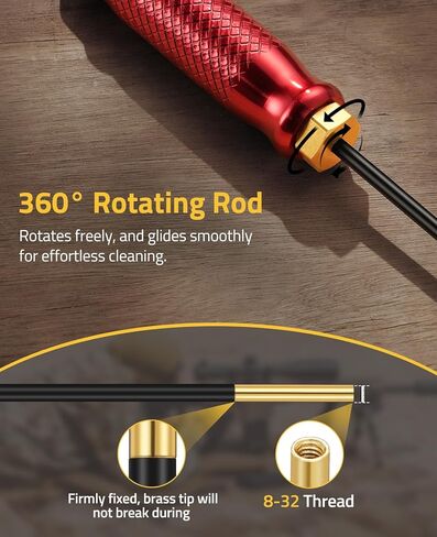 CVLIFE 36" Gun Cleaning Rod, Bore Guide for .22 to .50 Caliber Rifles, Bore Brushes, Brass Jags, Slotted Tips, Carbon Fiber Rifle Cleaning Rod Universal Gun Cleaning Kit for Hunting and Shooting in Saudi Arabia