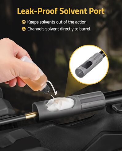 CVLIFE 36" Gun Cleaning Rod, Bore Guide for .22 to .50 Caliber Rifles, Bore Brushes, Brass Jags, Slotted Tips, Carbon Fiber Rifle Cleaning Rod Universal Gun Cleaning Kit for Hunting and Shooting in Saudi Arabia