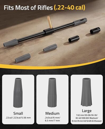 CVLIFE 36" Gun Cleaning Rod, Bore Guide for .22 to .50 Caliber Rifles, Bore Brushes, Brass Jags, Slotted Tips, Carbon Fiber Rifle Cleaning Rod Universal Gun Cleaning Kit for Hunting and Shooting in Saudi Arabia