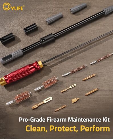 CVLIFE 36" Gun Cleaning Rod, Bore Guide for .22 to .50 Caliber Rifles, Bore Brushes, Brass Jags, Slotted Tips, Carbon Fiber Rifle Cleaning Rod Universal Gun Cleaning Kit for Hunting and Shooting in Saudi Arabia