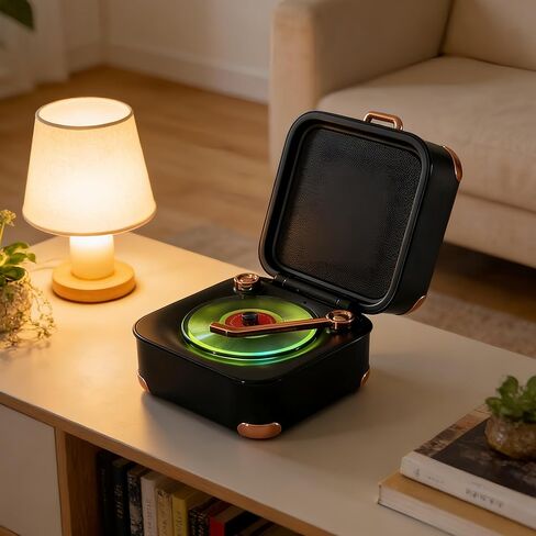مكبر صوت بلوتوث المحمول ، التصميم القديم ، القابلات ، الصوت عالي الدقة ، BT 5.3 ، RGB LIGHT LING-PLAY HOUR in Kuwait