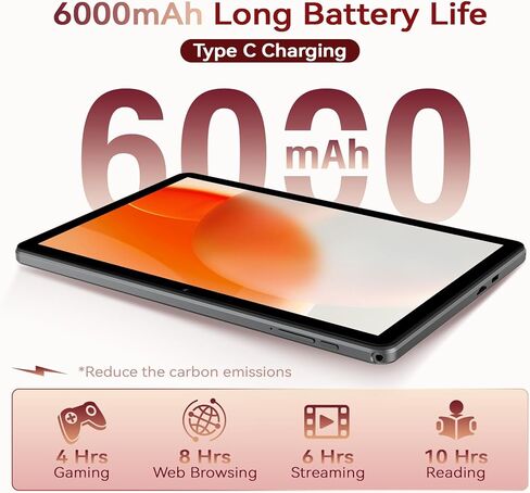 تابلت 10 بوصة، 2026 أندرويد 15 تابلت، 18 جيجابايت + 128 جيجابايت، 1 تيرابايت توسيع، تابلت ثماني النواة متوافق مع Widevine L1 مع واي فاي 6، بطارية 6000 مللي أمبير، كاميرا مزدوجة (5 ميجابكسل + 8 ميجابكسل) in Kuwait
