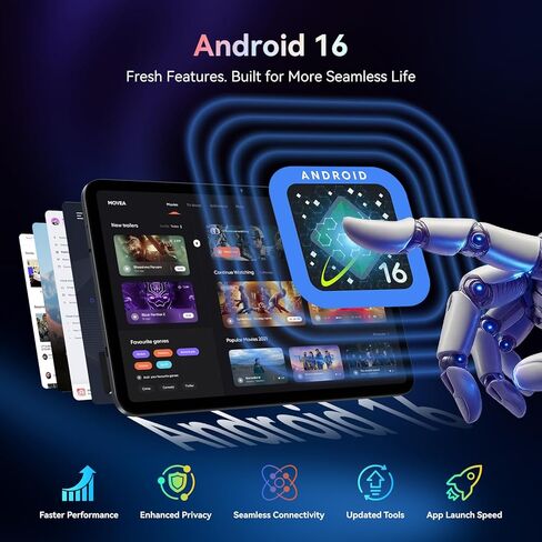 أفضل أجهزة لوحية بنظام Android 16 مقاس 13.4 بوصة لعام 2025 مع لوحة مفاتيح وقلم، وشاشة كبيرة مقاس 13+ بوصة، كمبيوتر لوحي 2 في 1 مزود بحافظة وقلم وماوس | تابلت جيميني للألعاب بتقنية الذكاء الاصطناعي، سعة 24 جيجابايت + 256 جيجابايت، تردد 120 هرتز، ثماني النو in Kuwait
