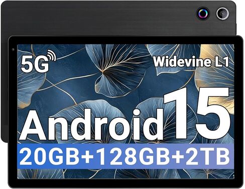 ZOFYWNAS Tablet, Android 15 Tablet 10 Inch, 20GB+128GB+2TB, 8-Core HD Display, 5000mAh Battery,Dual Camera, Face ID, Slim Lightweight,Black in Kuwait